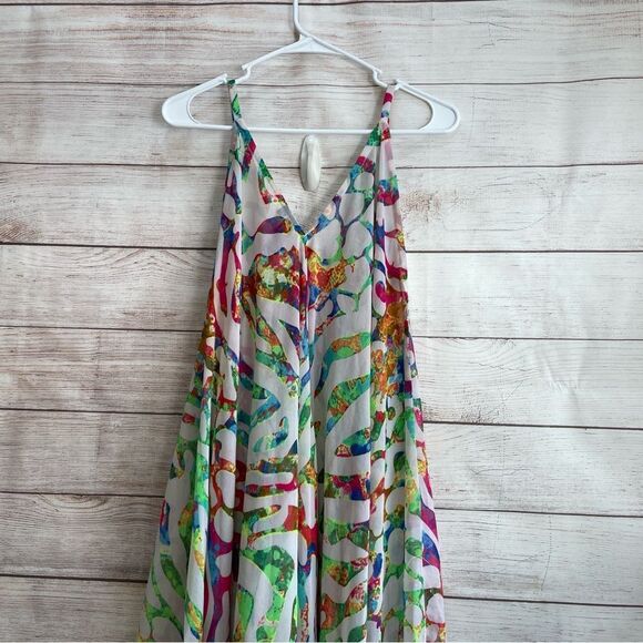 LA MODA VERY FULL WATERCOLOR PRINT MAXI DRESS‎ - Picture 2 of 10